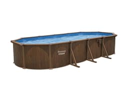 Piscine hors sol Piscine acier hors sol ovale Hydrium 730 x 360 x 130 cm effet bois Bestway 4