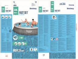 Piscine hors sol Piscine autoportante Fast Set ronde rotin 396x84cm avec filtration Bestway 6