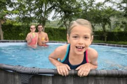 Piscine hors sol Piscine hors sol ronde Steel Pro Max 427 x 107 cm décor bois Bestway 6