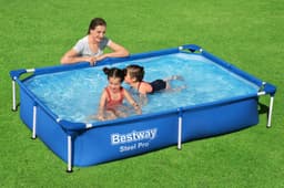 Piscine hors sol Piscine hors sol rectangle Steel Pro™ 221 x 150 x 43 cm bleu clair Bestway 4