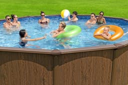 Piscine hors sol Piscine acier hors sol ronde Hydrium 550 x 130 cm effet bois Bestway 4