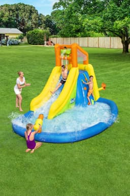 Jeux d'extérieur et trampoline Aire de jeux gonflable avec toboggan, pataugeoire et canon à eau Mont Splashmore H2OGo!™ 435 x 286 x 267 cm Bestway 2