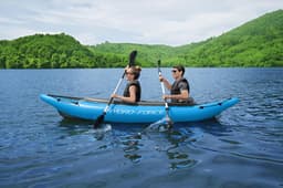 Bateaux, paddle et kayak Kayak gonflable Cove Champion X2 Hydro-Force™ 331 x 88cm, 2 places, 180 kg max, 2 pagaies, 2 ailerons amovibles et une pompe Bestway 5