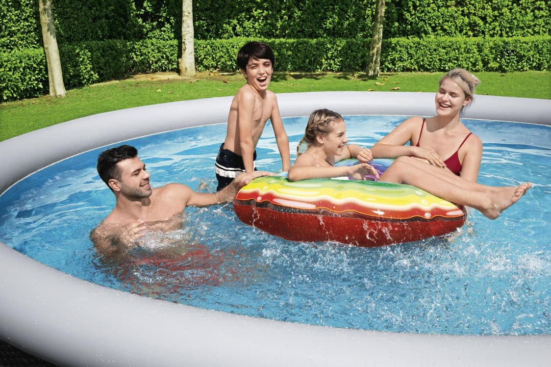 Piscine hors sol Piscine autoportante Fast Set ronde 457x107cm rotin gris - accessoires Bestway 3