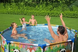 Piscine hors sol Piscine hors sol ronde Steel Pro 274 x 66 cm motif panda Bestway 3