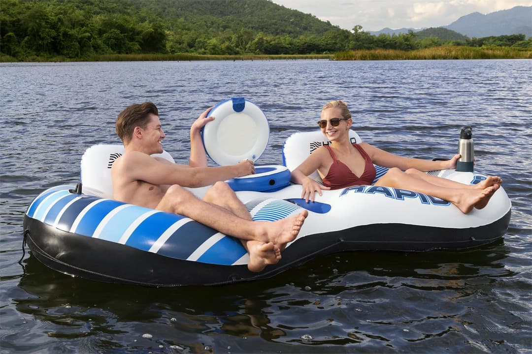 Jeux d'extérieur et trampoline Bouée de rivière 2 places Rapid Rider 240 cm Bestway 2