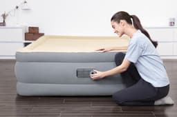 Matelas gonflables Lit gonflable 2 places 203x152x46 cm avec pompe électrique intégrée gris Bestway 6