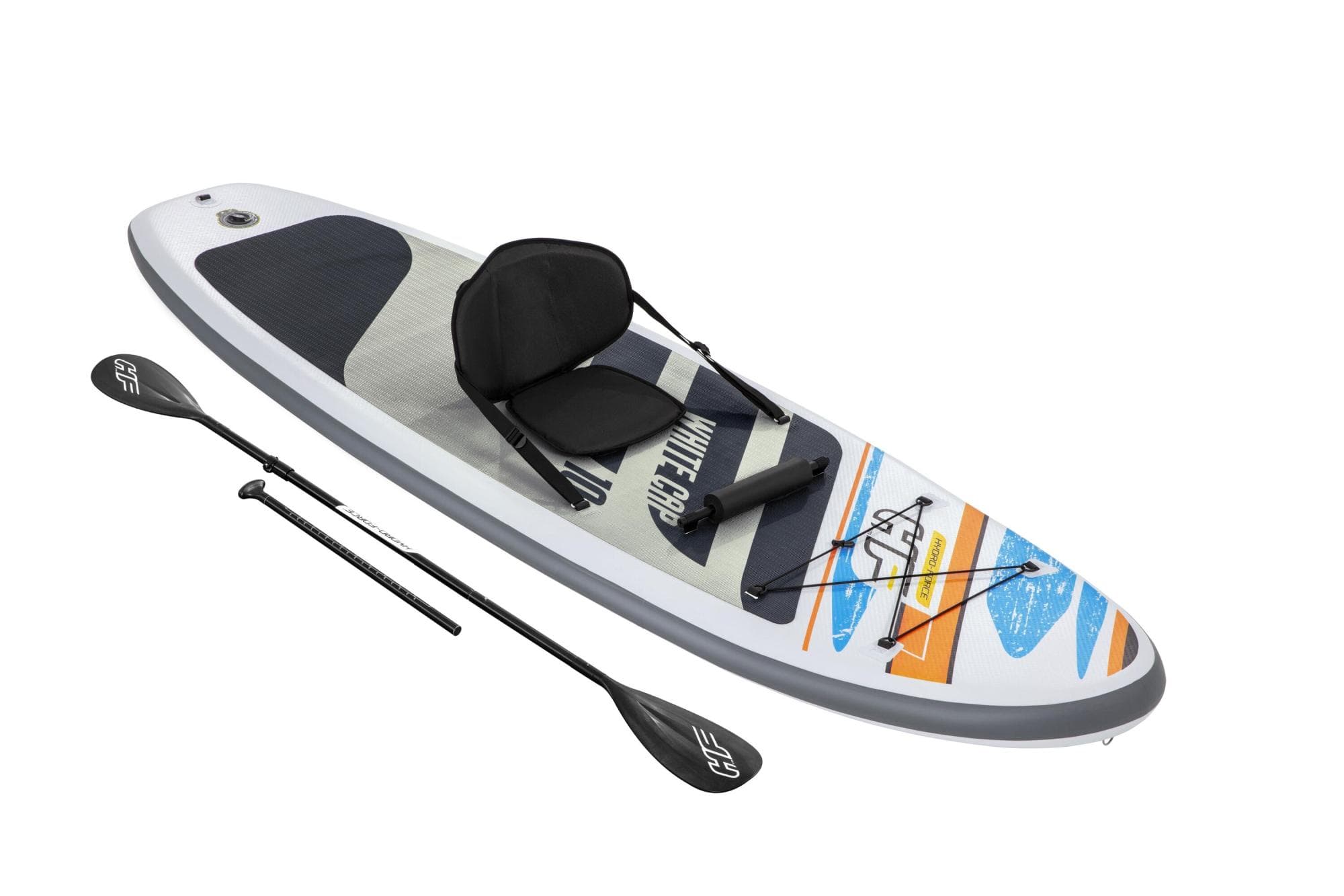 Bateaux, paddle et kayak Paddle SUP White Cap Hydro-Force™ 305 x 84 x 12 cm convertible en kayak avec siège, cale-pieds, pagaie et pompe Bestway 1