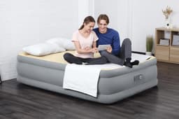 Matelas gonflables Lit gonflable 2 places 203x152x46 cm avec pompe électrique intégrée gris Bestway 2