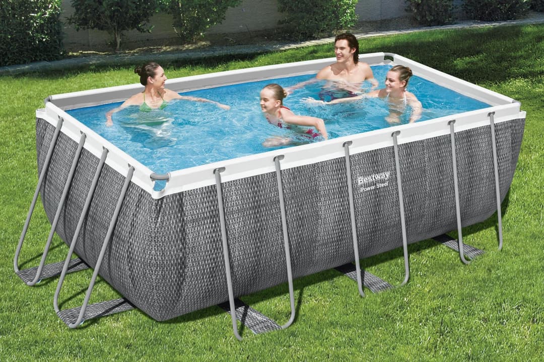 Piscine hors sol Piscine hors sol rectangulaire 412 x 201 x 122 cm Power Steel rotin Bestway 2