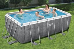 Piscine hors sol Piscine hors sol rectangulaire 412 x 201 x 122 cm Power Steel rotin Bestway 2