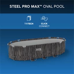 Piscine hors sol Piscine hors sol ovale Steel Pro Max 610x366x122 cm décor bois Bestway 7