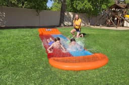 Jeux d'extérieur et trampoline Tapis glissant 2 pistes longueur 549 cm avec rampe d'élan Bestway 8