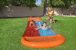 Jeux d'extérieur et trampoline Tapis glissant 2 pistes longueur 549 cm avec rampe d'élan Bestway 3