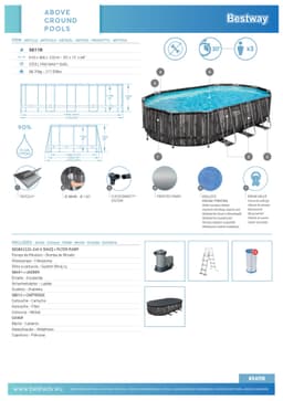 Piscine hors sol Piscine hors sol ovale Steel Pro Max 610x366x122 cm décor bois Bestway 6