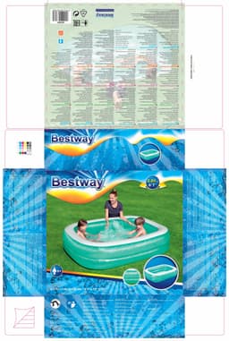 Piscine hors sol Piscine familiale gonflable translucide 2,00 m x 1,46 m x 48 cm Bestway 8
