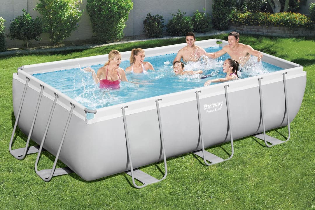 Piscine hors sol Piscine hors sol rectangle Power Steel gris clair 404x  201 x 100cm Bestway 3
