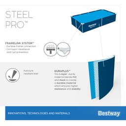 Piscine hors sol Piscine hors sol rectangulaire Steel Pro 221 x 150 x 43 cm Bestway 9