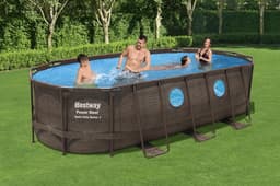 Piscine hors sol Piscine hors sol ovale Power Steel Swim Vista rotin 549 x 274 x 122 cm Bestway 3