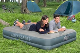 Camping et tente Matelas gonflable 2 places 203x152x36cm pompe AlwayzAire électrique gris Bestway 5