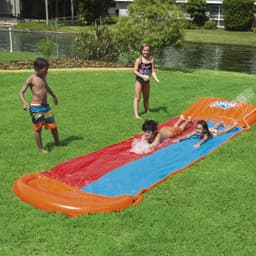 Jeux d'extérieur et trampoline Tapis glissant 2 pistes longueur 549 cm avec rampe d'élan Bestway 4