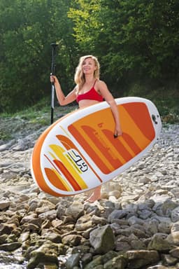 Bateaux, paddle et kayak Paddle SUP gonflable Hydro-Force™ Aqua Journey 274 x 76 x 12 cm, pompe, pagaie, leash, sac à dos de transport Bestway 8