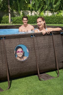 Piscine hors sol Piscine hors sol ovale Power Steel Swim Vista rotin 427 x 250 x 100cm Bestway 8
