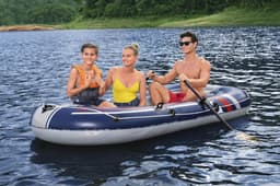 Bateaux, paddle et kayak Bateau gonflable Hydro-Force™ Treck X2 255 x 127 x 36 cm avec 2 rames et un gonfleur à pied Bestway 4