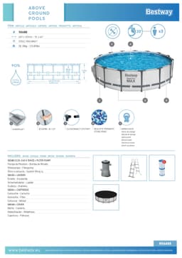 Piscine hors sol Piscine hors sol ronde Steel Pro Max 457 x 107 cm Bestway 8