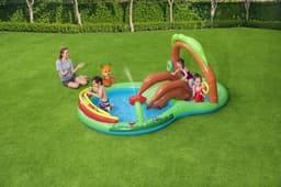 Jeux d'extérieur et trampoline Aire de jeux avec pataugeoire Friendly Woods 295 x 199 x 130 cm Bestway 2