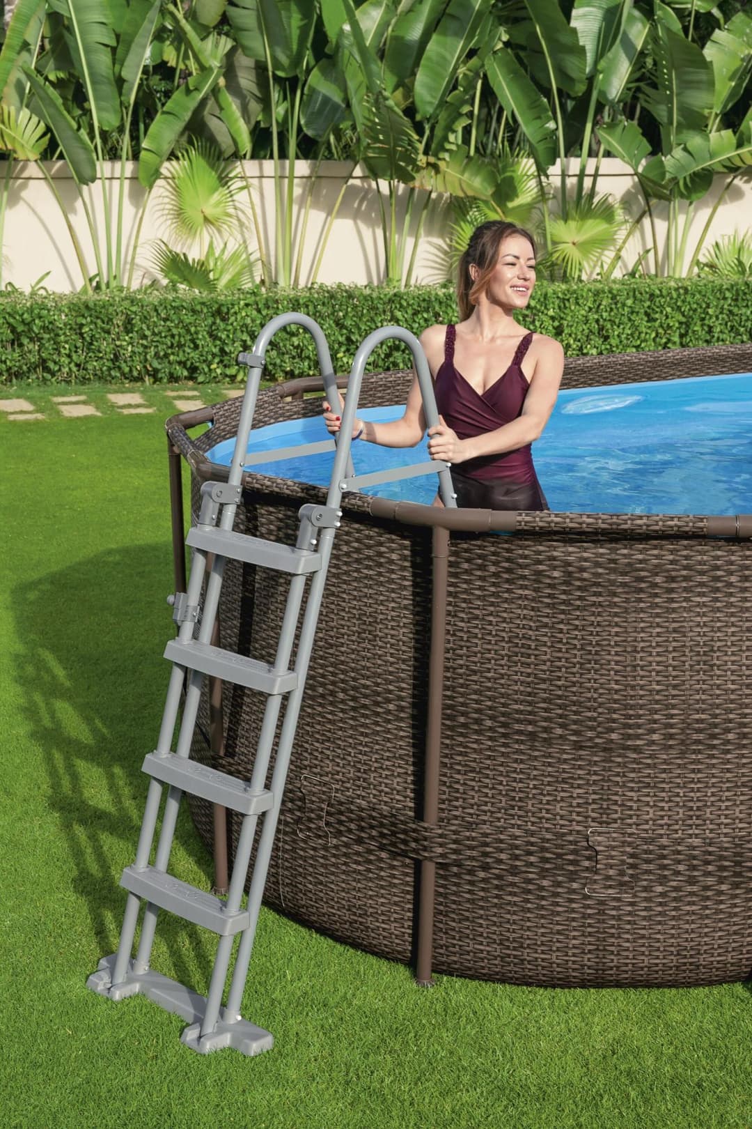 Piscine hors sol Piscine hors sol ovale Power Steel Swim Vista rotin 549 x 274 x 122 cm Bestway 5