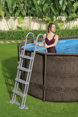 Piscine hors sol Piscine hors sol ovale Power Steel Swim Vista rotin 549 x 274 x 122 cm Bestway 5