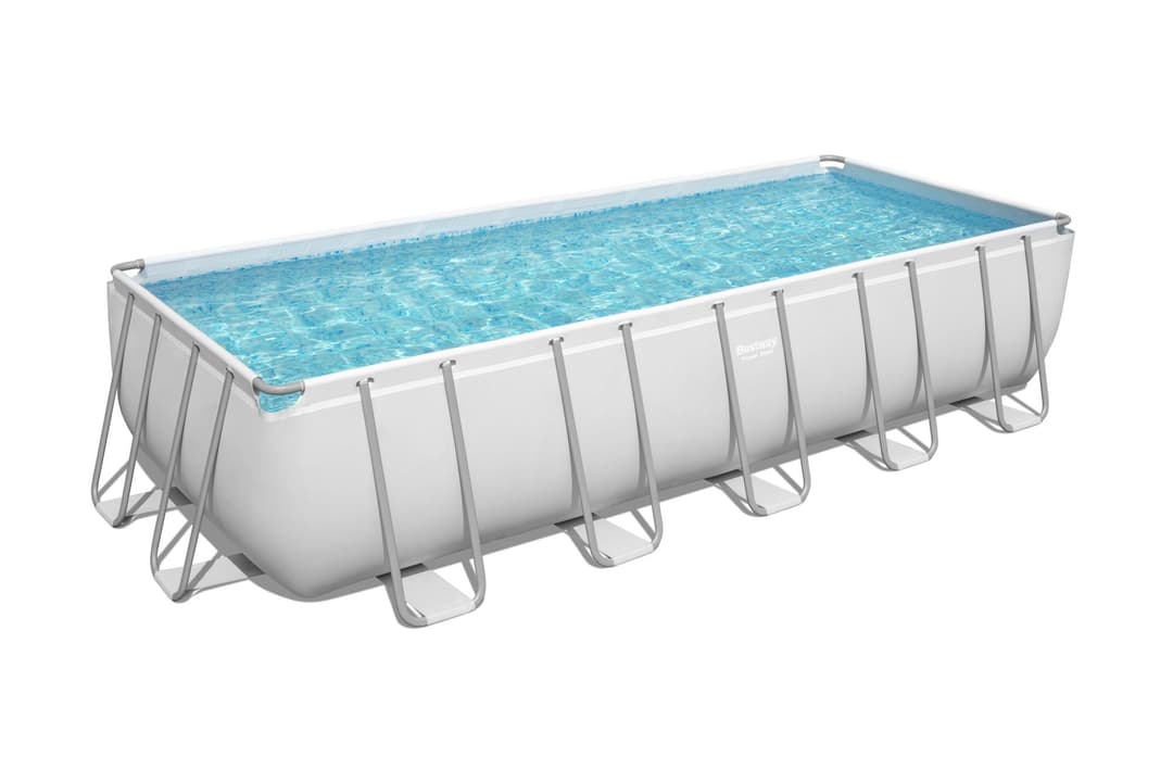 Piscine hors sol Piscine hors sol rectangle Power Steel gris clair 640 x 274 x 132 cm Bestway 3