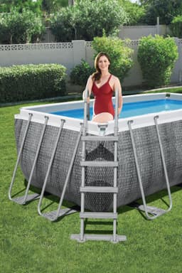 Piscine hors sol Piscine hors sol rectangulaire 412 x 201 x 122 cm Power Steel rotin Bestway 4