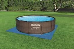 Accessoires Piscine Tapis de sol carré 396x396cm pour piscine hors sol diamètre max 366 cm Bestway 3