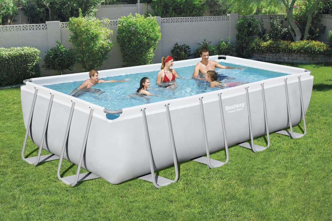 Piscine hors sol Piscine hors sol rectangle Power Steel 549 x 274 x 122 cm gris clair Bestway 3