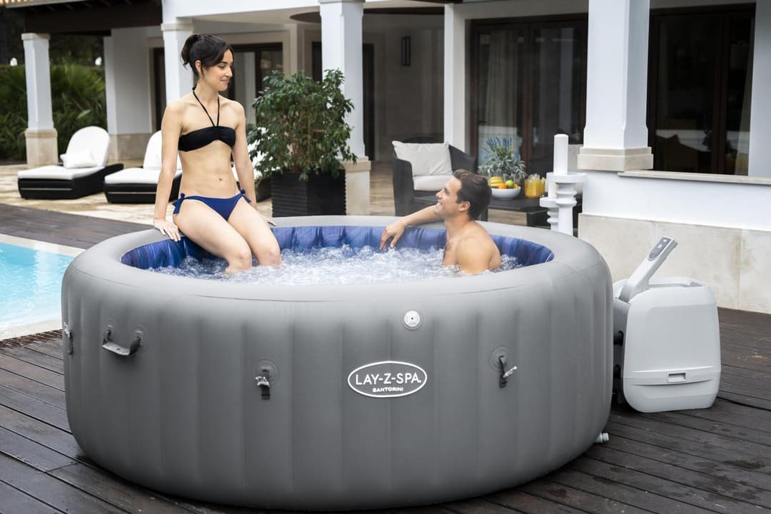 Spa Spa gonflable rond Lay-Z-Spa Santorini Hydrojet pro 5 - 7 personnes Bestway 5
