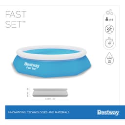 Piscine hors sol Piscine autoportante ronde Fast Set 305 x 66 cm avec filtration Bestway 7