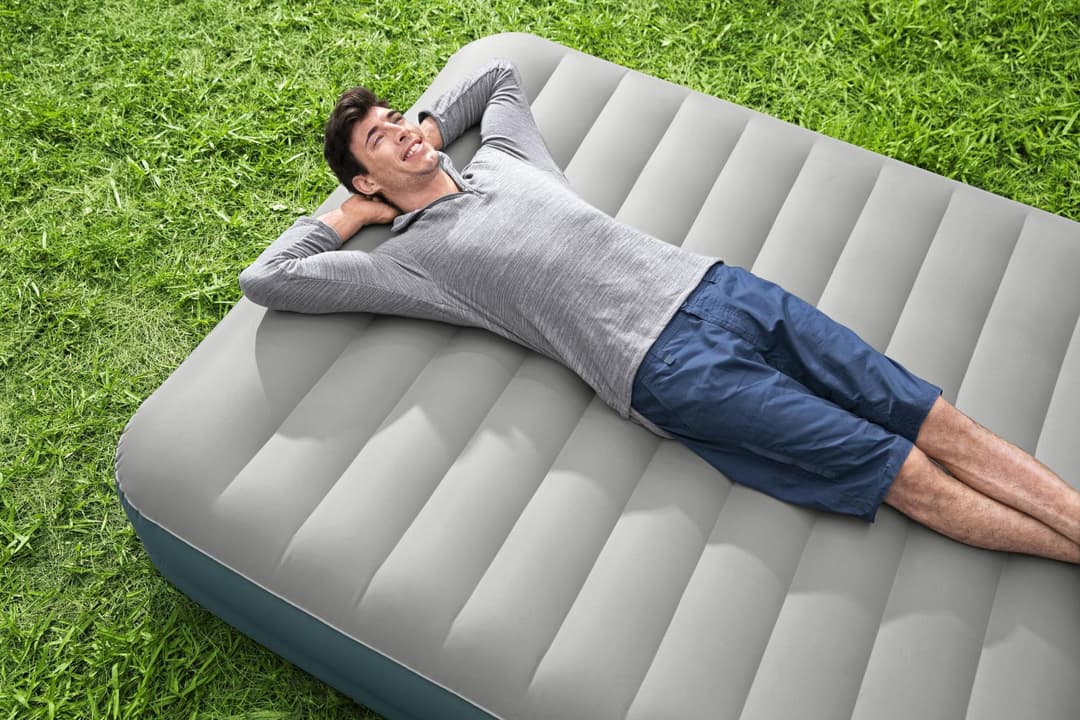 Camping et tente Matelas gonflable 2 places 203x152x36cm pompe AlwayzAire électrique gris Bestway 4