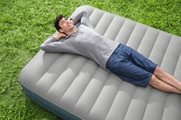 Camping et tente Matelas gonflable 2 places 203x152x36cm pompe AlwayzAire électrique gris Bestway 4