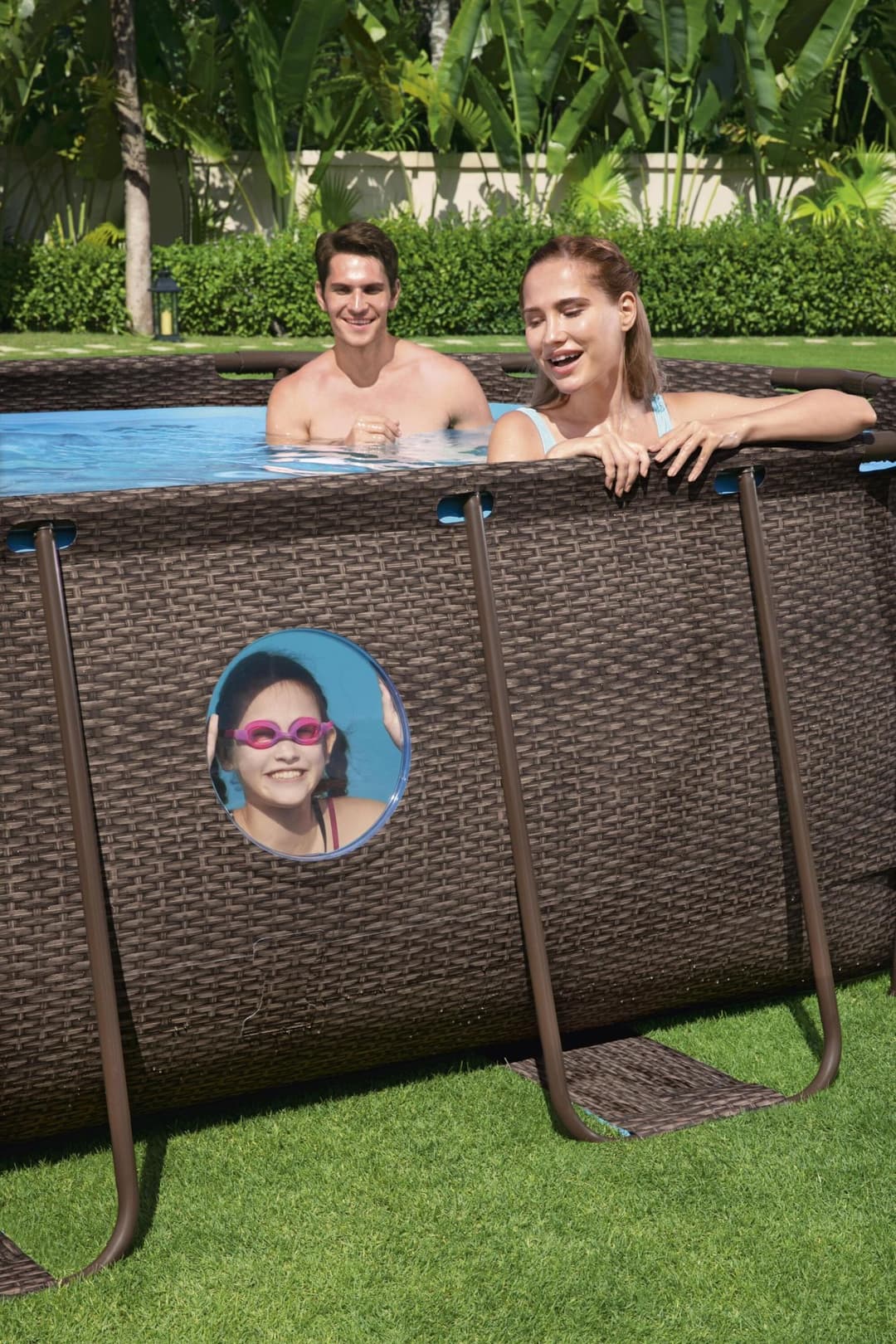 Piscine hors sol Piscine hors sol ovale Power Steel Swim Vista rotin 549 x 274 x 122 cm Bestway 4