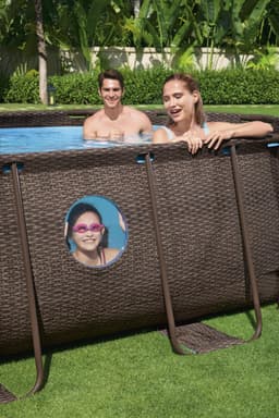 Piscine hors sol Piscine hors sol ovale Power Steel Swim Vista rotin 549 x 274 x 122 cm Bestway 4