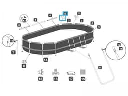 Pièces Détachées Connecteur T "F" pour Swim Vista Series™ Bestway® 427 x 250 x 100 cm Bestway 3