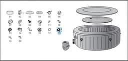 Pièces détachées Spas gonflables Bande LED de rechange pour LAY-Z-SPA® Bali Bestway®, câble inclus (à partir de 2022) Bestway 3
