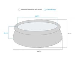 Pièces Détachées Liner pour piscine autoportée Fast Set™ Bestway® Aspect Rotin 396 x 84 cm Bestway 3