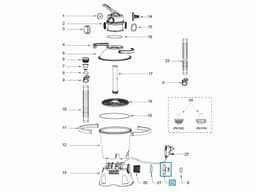Pièces Détachées Couvercle de prefiltre  pour système de filtre à sable Flowclear™ Bestway® 3 028 l/h Bestway 2