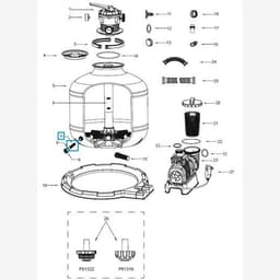 Pièces Détachées Tamis pour bouchon de vidange de filtre à sable 2000gal Bestway 5