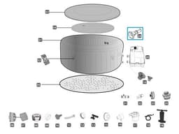 Pièces détachées Spas gonflables Buse à jet d'eau pour Lay-Z Spa® HydroJet Pro™ et ComfortJet Bestway® Bestway 5