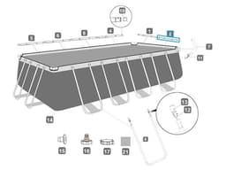 Pièces Détachées Top rail "B" pour piscines Power Steel™ Bestway® 488 x 244 x 122 cm Bestway 5