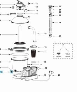 Pièces Détachées Bouchon de vidange pour cuve de filtration à sable sauf 530 Gal et pour spas LAY-Z-SPA® Bestway® Bestway 3